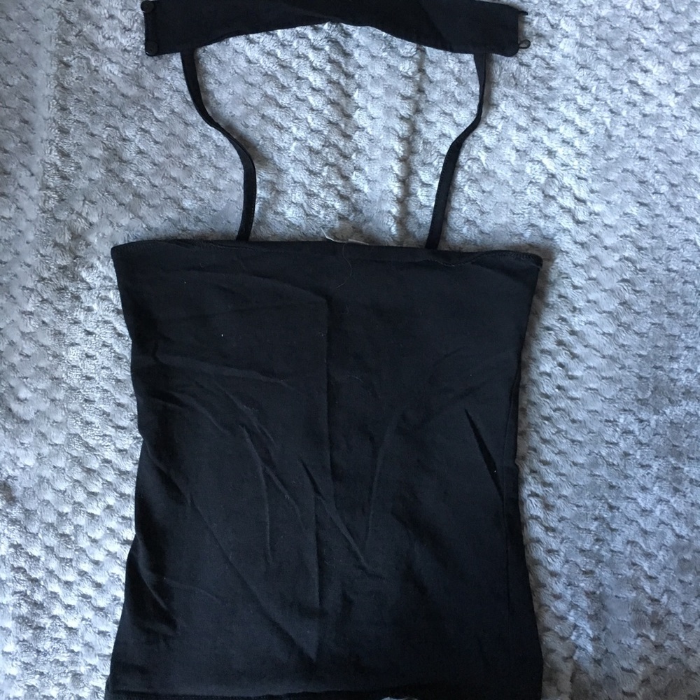 Small ASOS black tube top with neck wrap